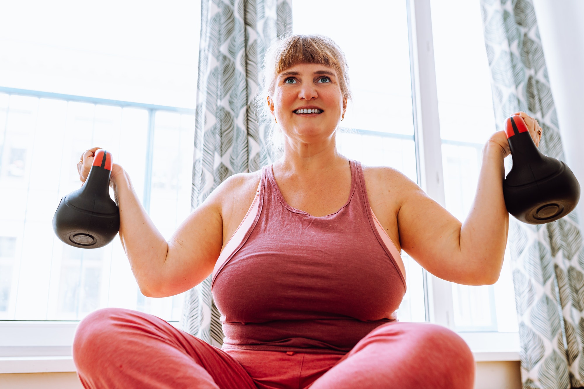 Active lifestyle, keeping body in good shape for middle-aged women